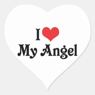 I Love My Angel Stickers | Zazzle