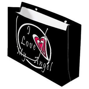 I love my Angel   Large Gift Bag