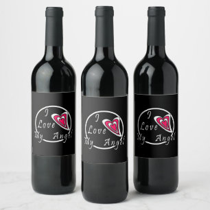 I love my Angel Wine Label