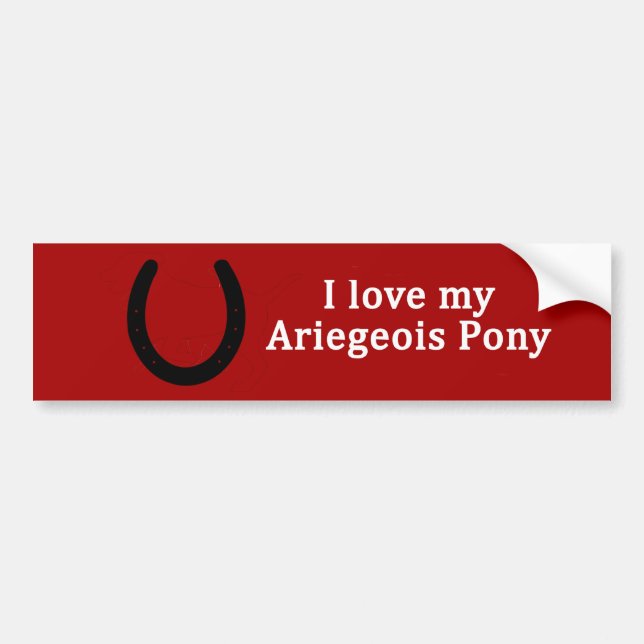 I Love My Ariegeois Pony Bumper Sticker (Front)