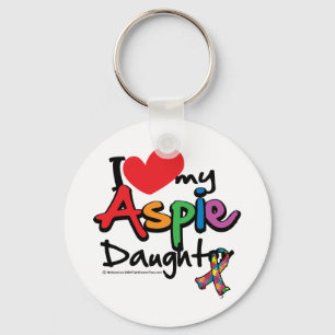 I Love My Aspie Daughter Keychain
