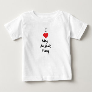I love My Aunt Customizable Baby Shirt