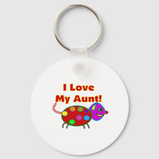 I Love My Aunt Keychain