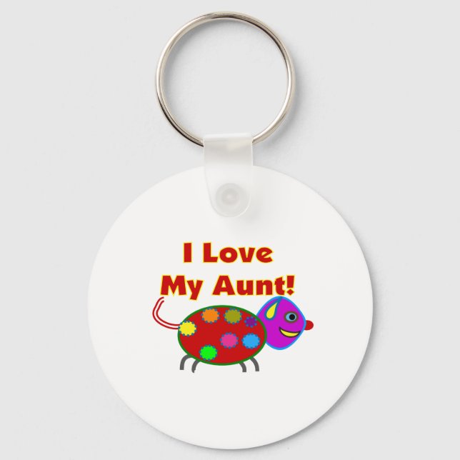 I Love My Aunt Keychain (Front)