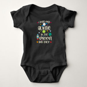 I Love My Auntie To The Moon And Back Baby Bodysuit