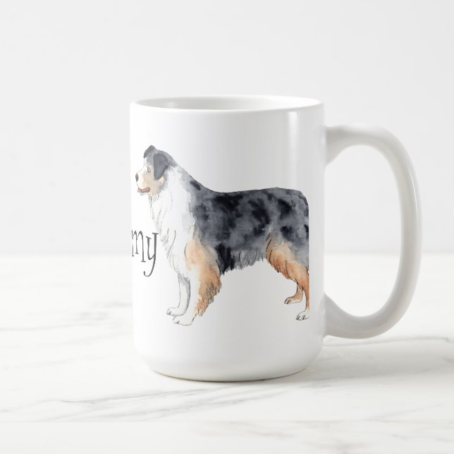I Love my Australian Shepherd Coffee Mug (Right)