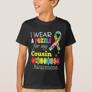 I Love My Autistic Cousin Autism Awareness Day Rai T-Shirt