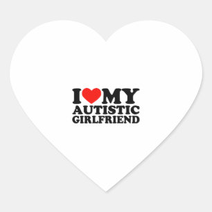 I Love My Autistic Girfriend Heart My Autistic Gf Sticker