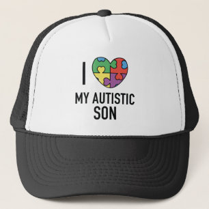 I Love My Autistic Son Trucker Hat