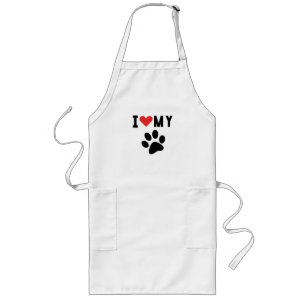 I love my awesome cat dog long apron