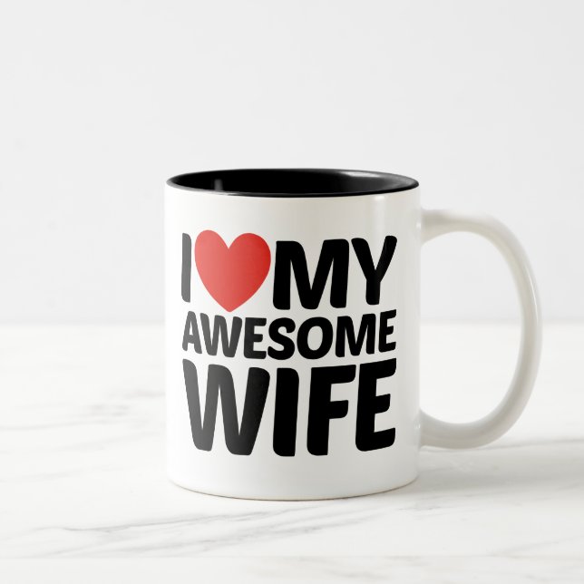 I Love My Awesome Wife Mugs (Right)