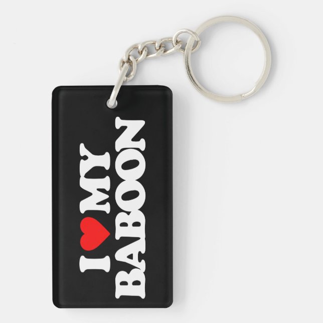 I LOVE MY BABOON KEYCHAIN (Back)