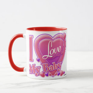 I Love My Baby pink/purple - hearts Mug