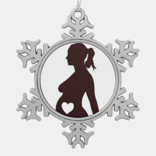 I LOVE MY BABY SNOWFLAKE PEWTER CHRISTMAS ORNAMENT