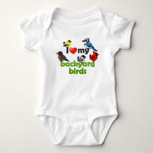 I Love My Backyard Birds Baby Bodysuit