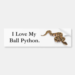 I Love my Ball Python. Bumper Sticker