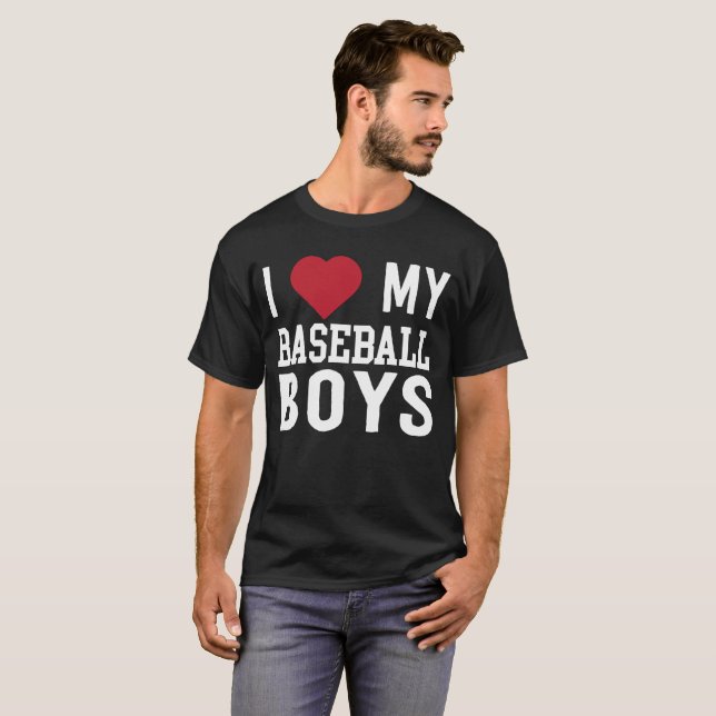 I Love My Baseball Boys T-Shirt (Front Full)