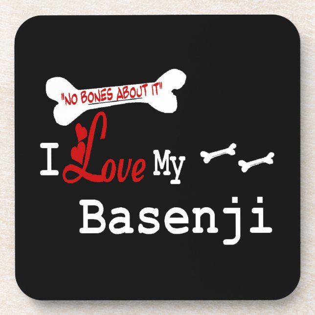I Love My Basenji Coaster (Front)