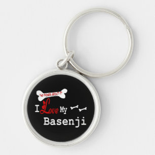 I Love My Basenji Keychain