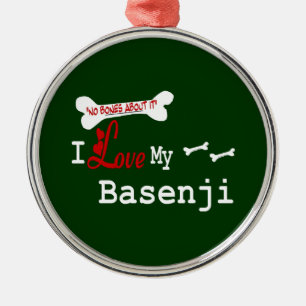 I Love My Basenji Metal Ornament