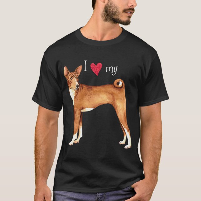 I Love my Basenji T-Shirt (Front)