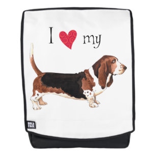 I Love my Basset Hound Backpack