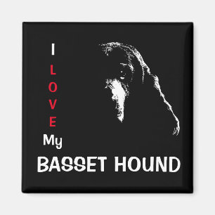 I Love My Basset Hound Magnet