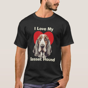 I Love My Basset Hound Puppy Dog T-Shirt