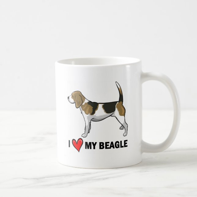 I Love My Beagle Coffee Mug (Right)