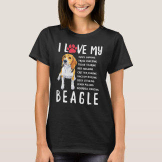 I Love My Beagle - Funny Beagle Lover Gift T-Shirt