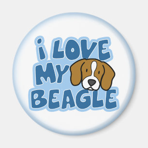 I Love My Beagle Magnet
