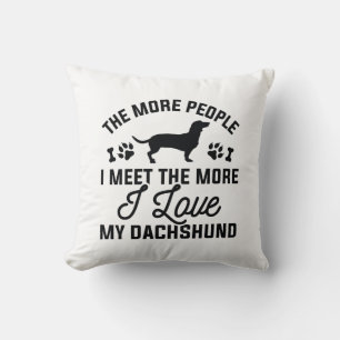 I Love My Beagle Throw Pillow