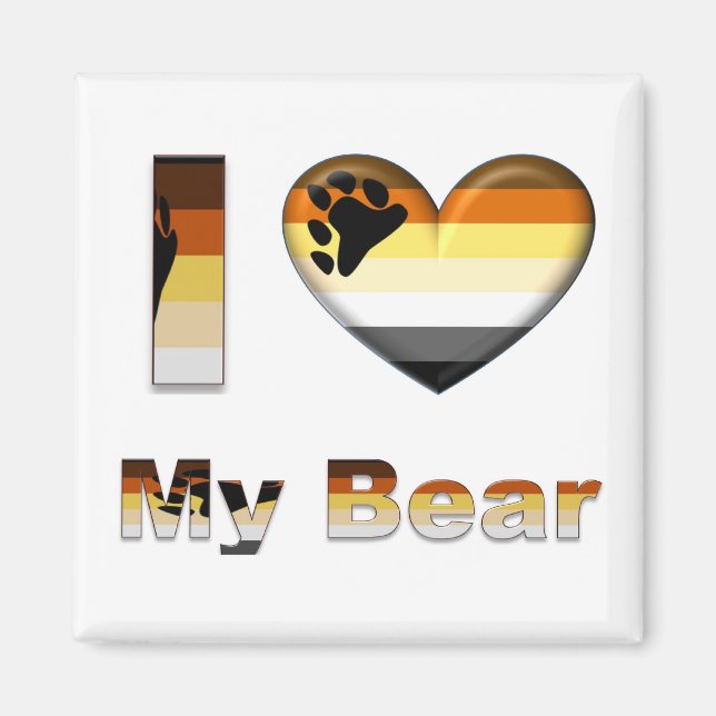 I Love My Bear / Cub Magnet (Front)