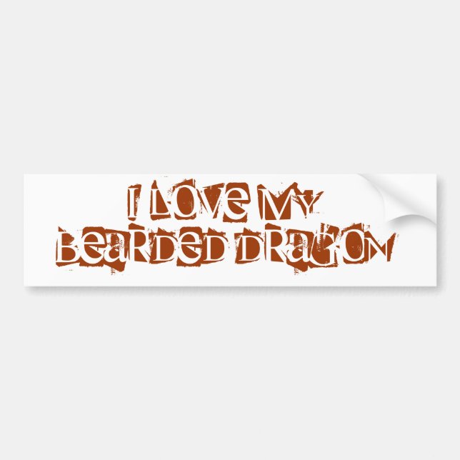I love My Bearded Dragon Bumper Sticker (Front)