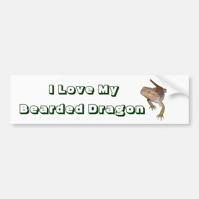 I Love My Bearded Dragon Bumper Sticker (Front)