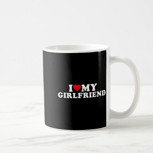 I Love My Beautiful Girlfriend I Heart My Beautifu Coffee Mug (Right)