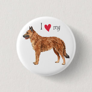 I Love my Belgian Laekenois 1 Inch Round Button