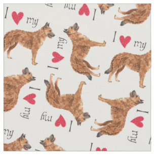 I Love my Belgian Laekenois Fabric