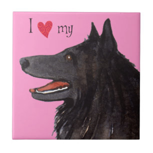 I Love my Belgian Sheepdog Tile