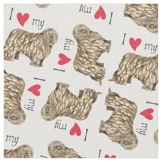 I Love my Bergamasco Fabric (Close Up)