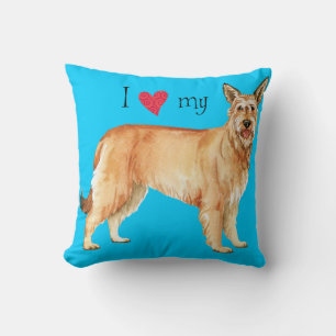 I Love my Berger Picard Throw Pillow