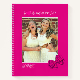 I Love My Best Friend Custom Photo – Personalized Notebook