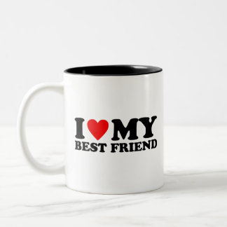I Love My Best Friend - I Heart My Best Friend Two-Tone Coffee Mug