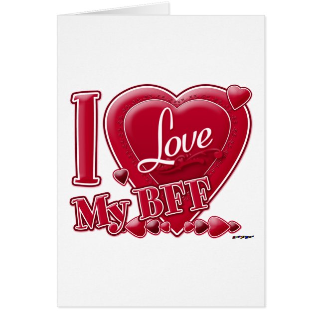 I Love My BFF red - heart (Front)