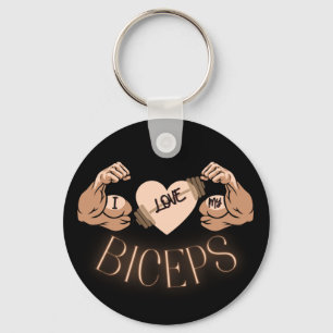 I Love my Biceps Keychain