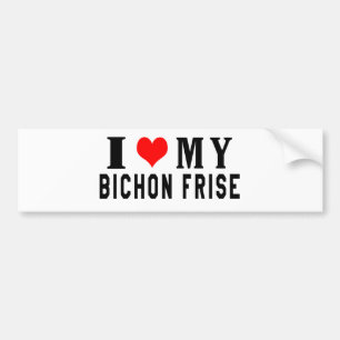 I Love My Bichon Frise Bumper Sticker