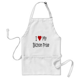 I Love My Bichon Frise Dog Lover Gifts Standard Apron