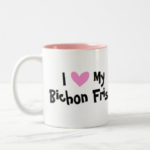 I Love My Bichon Frise Two-Tone Coffee Mug