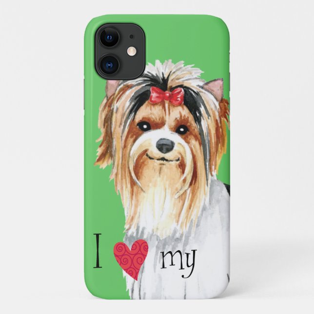 I Love my Biewer Terrier Case-Mate iPhone Case (Back)