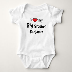 i Love my Big Brother Personalized Baby Bodysuit